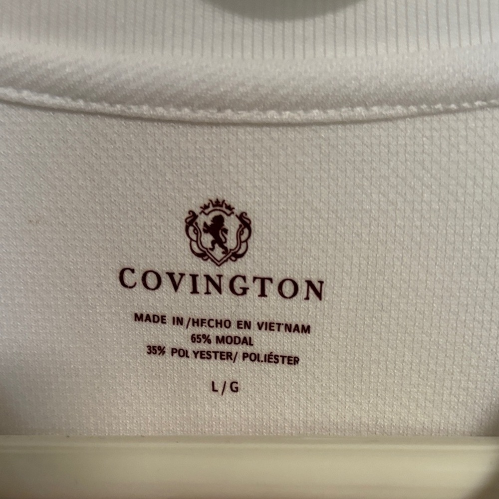 Covington Men's White Short-Sleeve Performance Tee - Picture 3 of 7